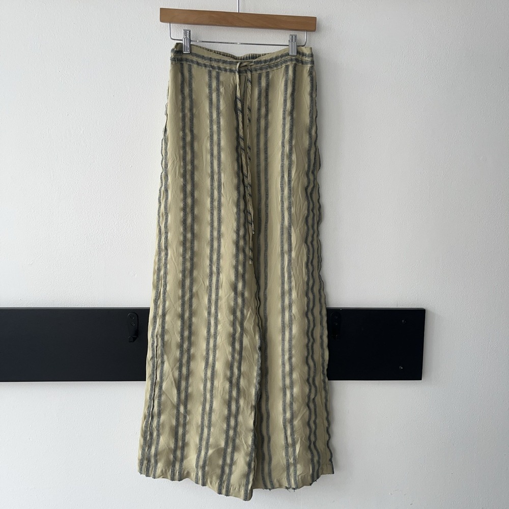 Anthropologie Striped Wide-Leg Pants